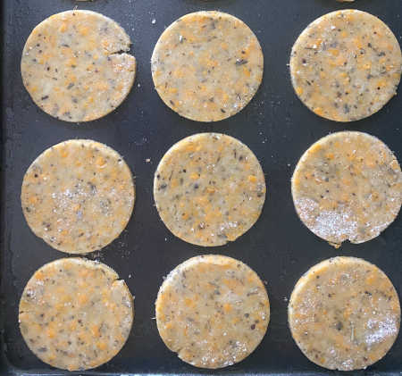 Herb and Cheese Biscuits before cooking on oiled baking sheet